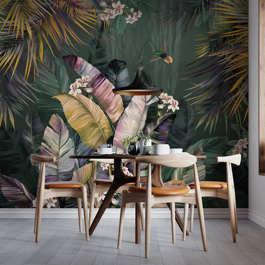 Foglie tropicali e fiori — ambiente 5
