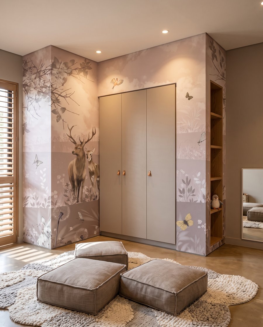 Cervi in prati rosa — ambiente 2