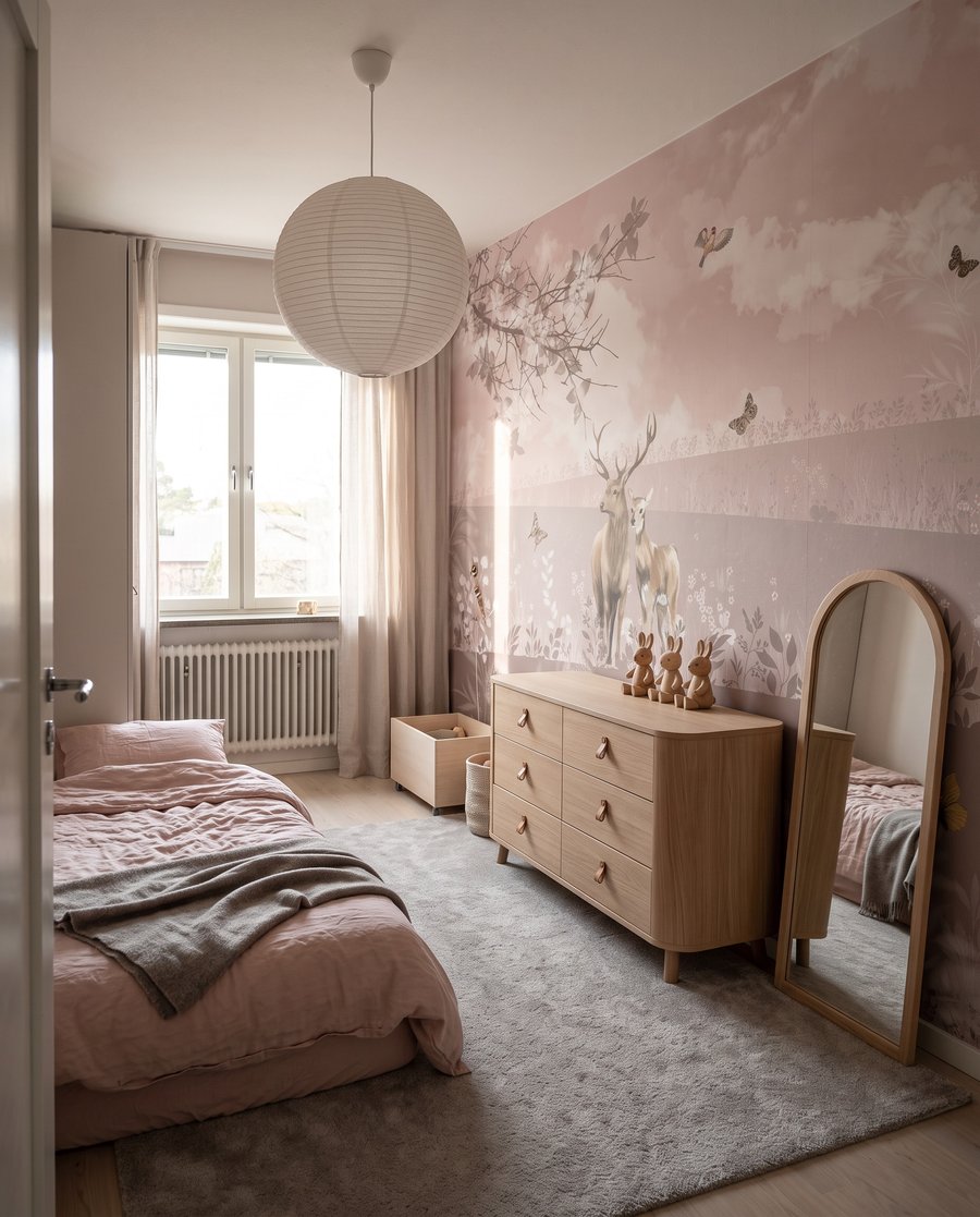 Cervi in prati rosa — ambiente 5