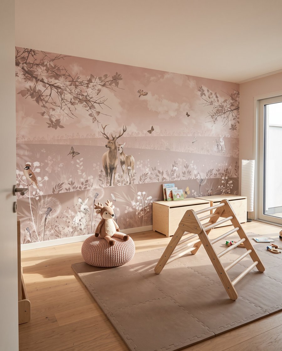 Cervi in prati rosa — ambiente 6