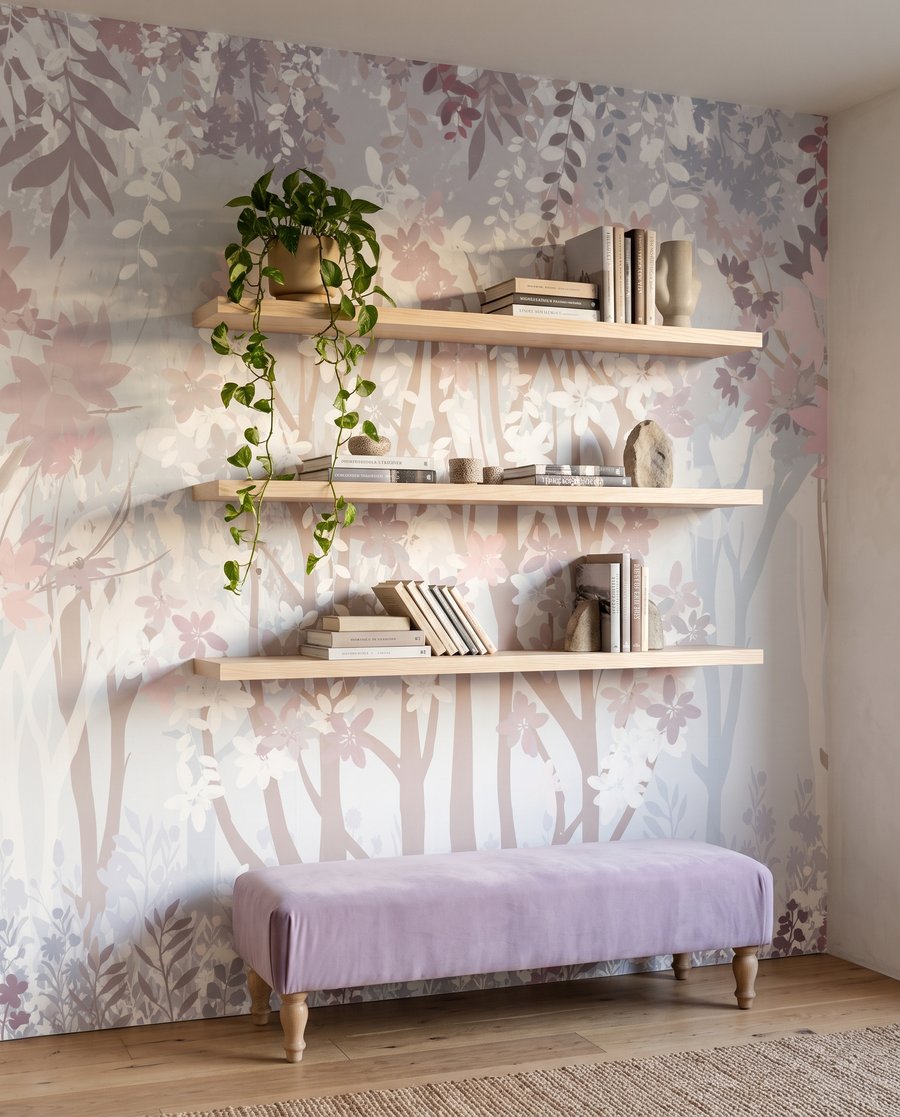 Tronchi rosa nel bosco — ambiente 3