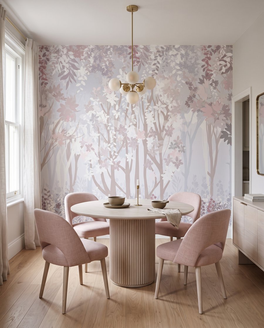 Tronchi rosa nel bosco — ambiente 5