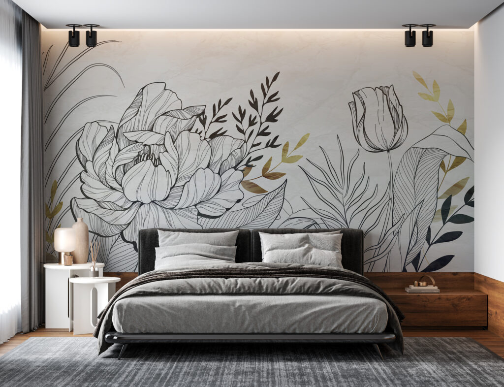 Fiori con foglie d’oro — ambiente 1