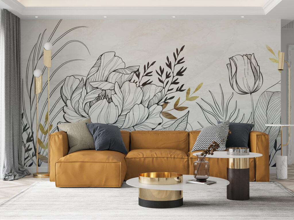 Fiori con foglie d’oro — ambiente 3
