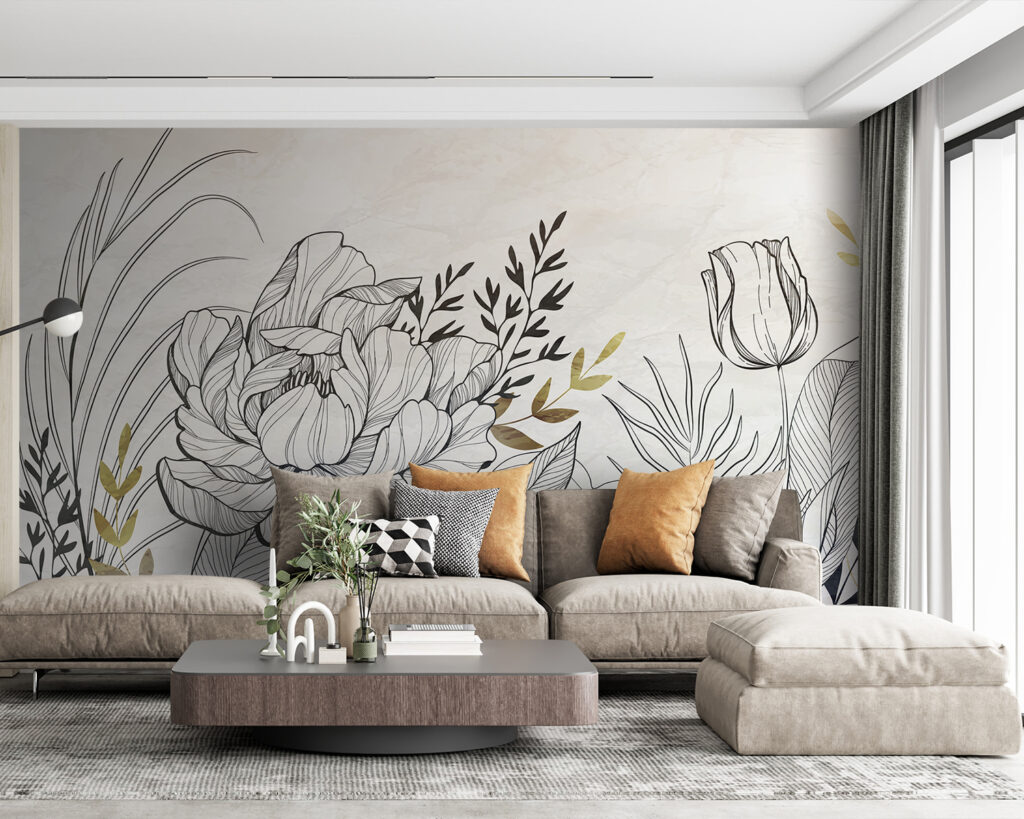 Fiori con foglie d’oro — ambiente 4