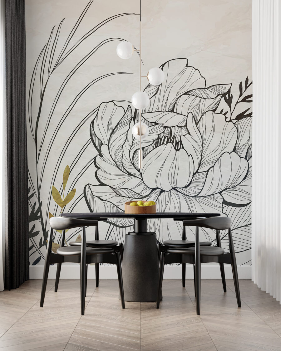 Fiori con foglie d’oro — ambiente 5