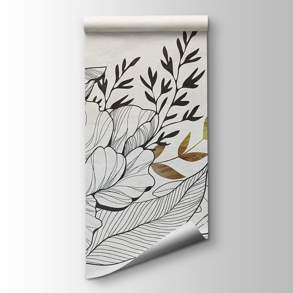 Fiori con foglie d’oro — vista del prodotto