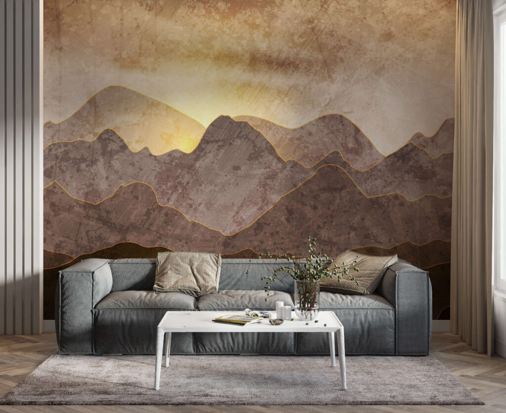 Sole dietro monti bruni — ambiente 4