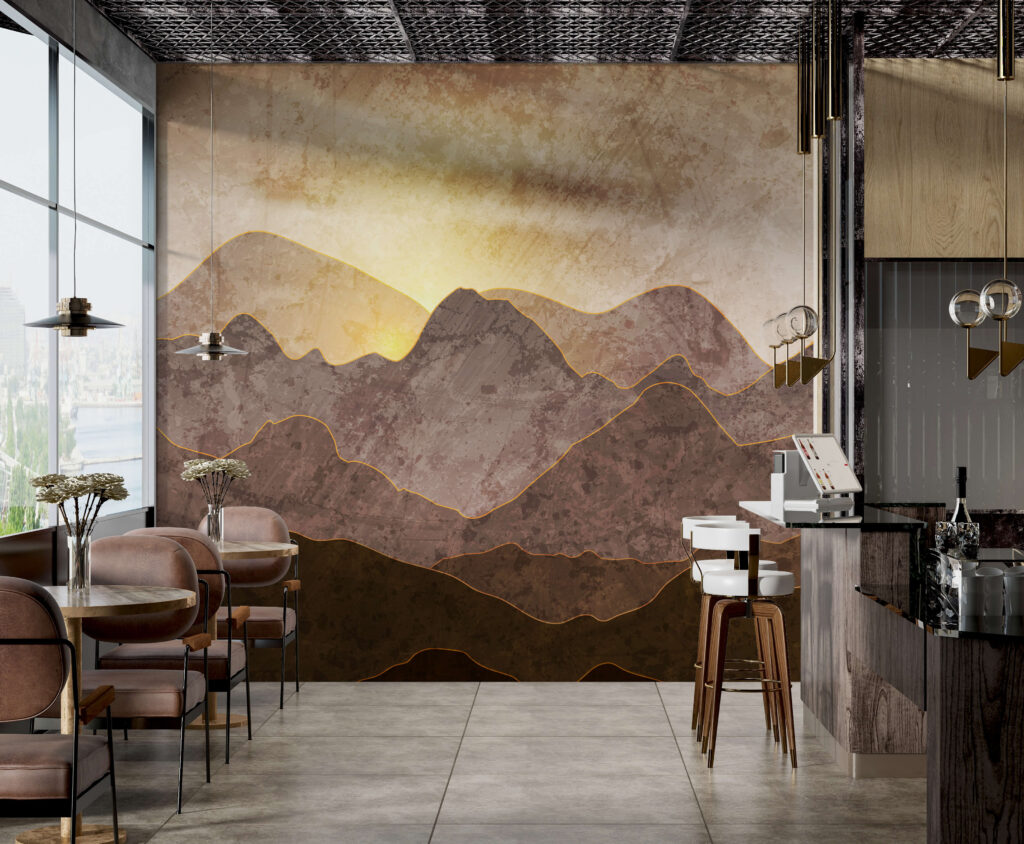 Sole dietro monti bruni — ambiente 9