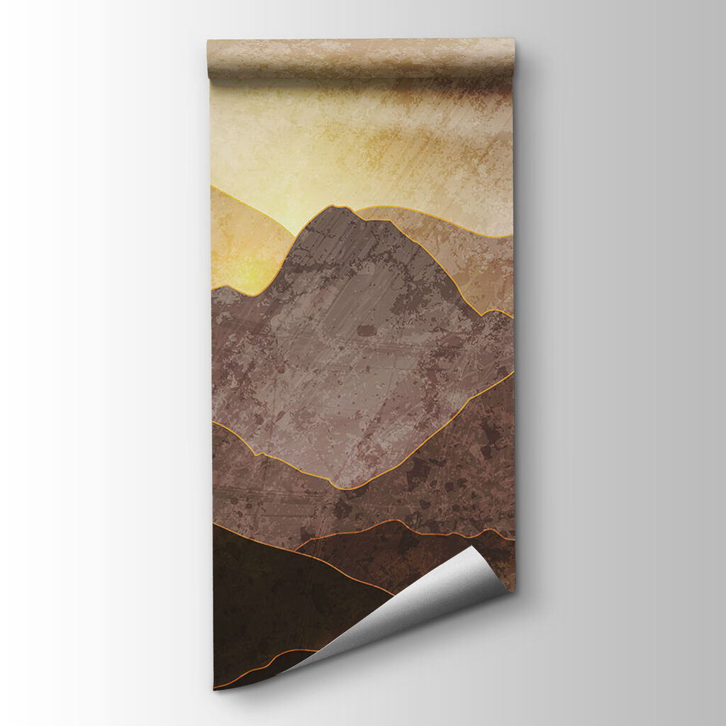 Sole dietro monti bruni — vista del prodotto