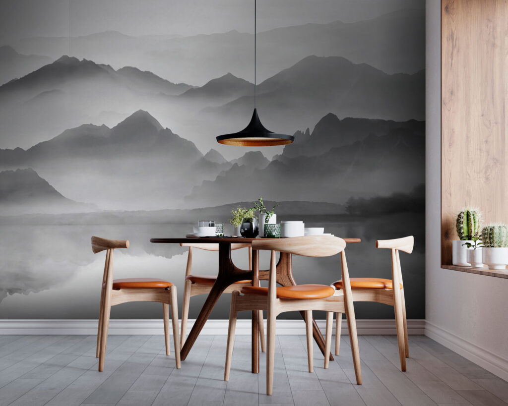 Montagne grigie sull’acqua — ambiente 1