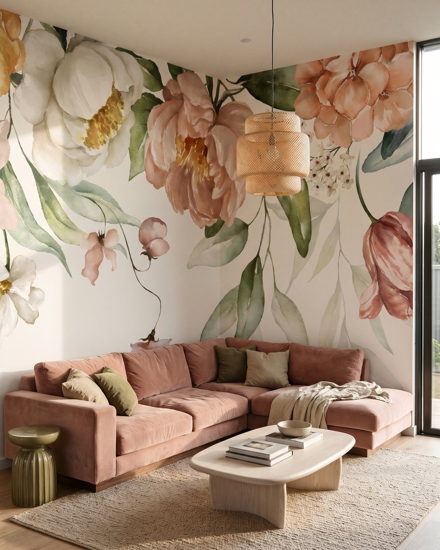 Tenda di fiori in un ambiente