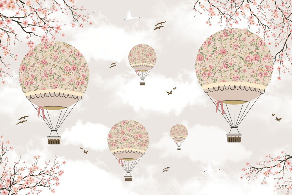 Palloncini tra i fiori — design completo