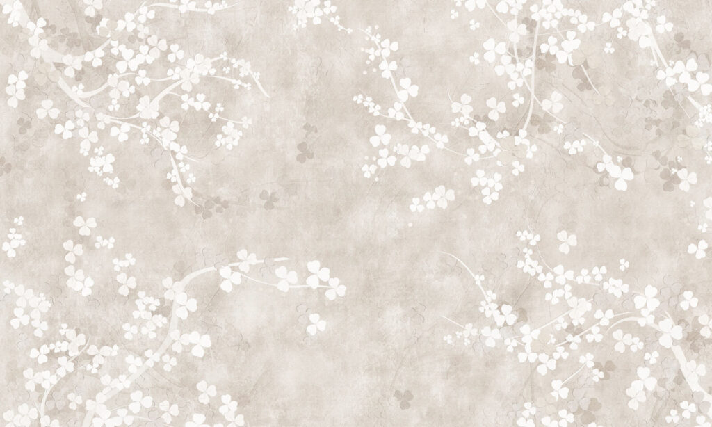Fiori bianchi in patina — design completo
