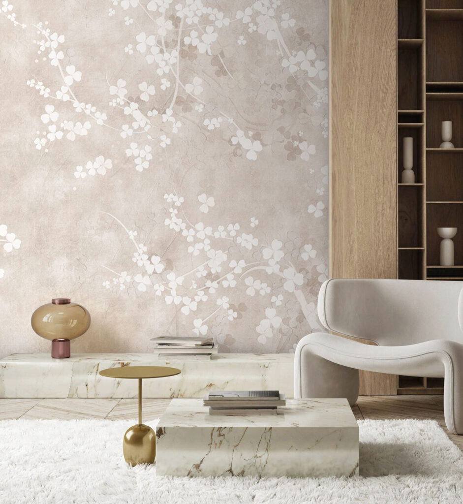 Fiori bianchi in patina — ambiente 3