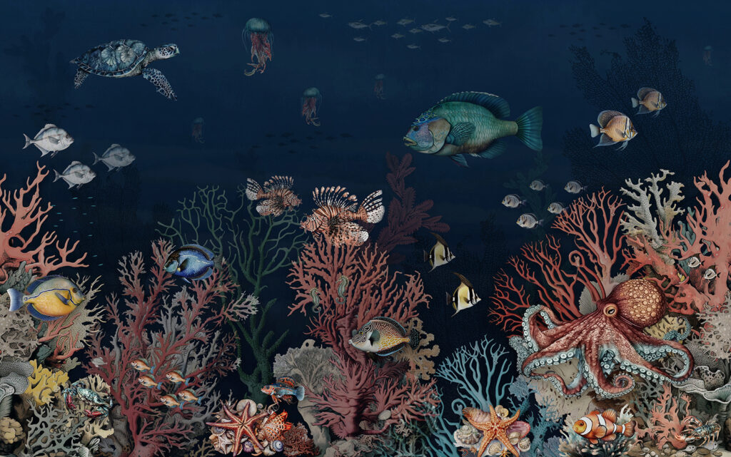 Barriera corallina blu — design completo
