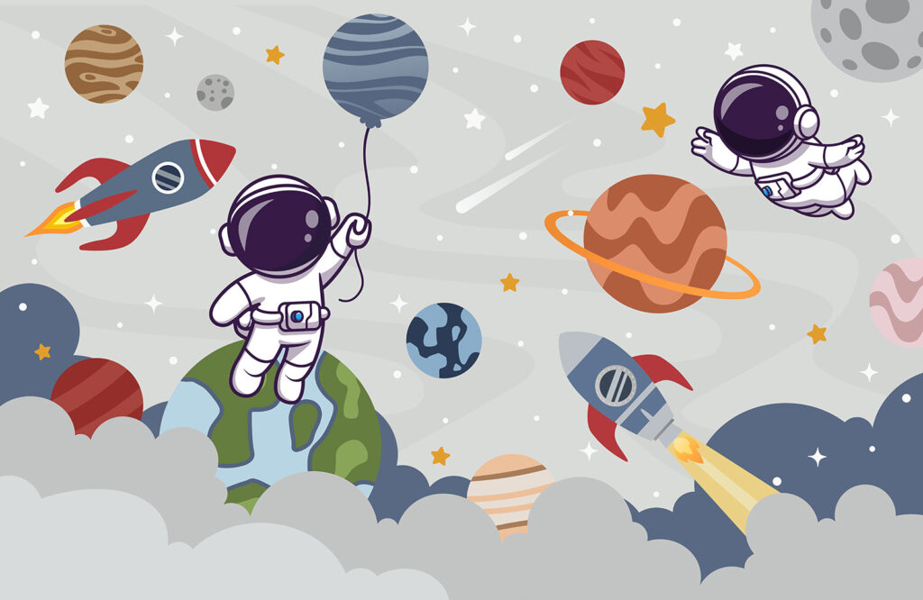 Astronauti tra i pianeti — design completo