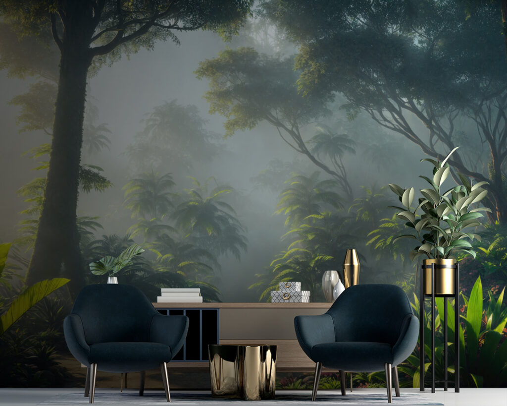 Sentiero tra foglie tropicali — ambiente 2