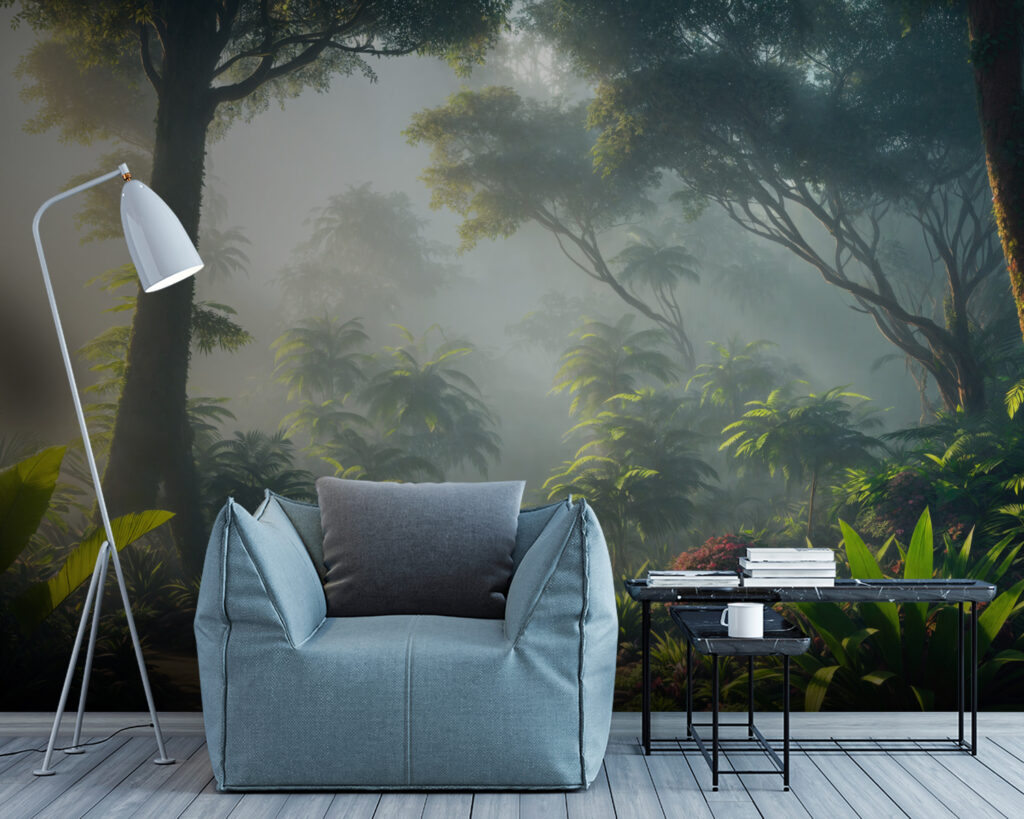 Sentiero tra foglie tropicali — ambiente 1