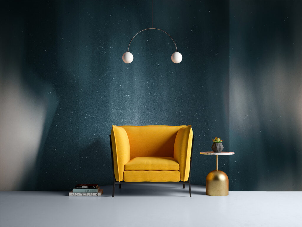 Luce nella nebbia blu — ambiente 2