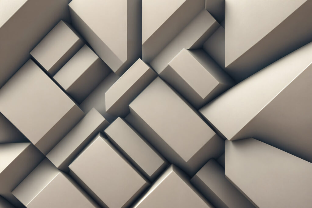 Blocchi grigi ad incastro — design completo