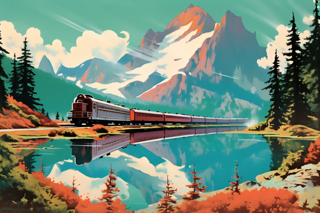 Treno lungo il lago — design completo