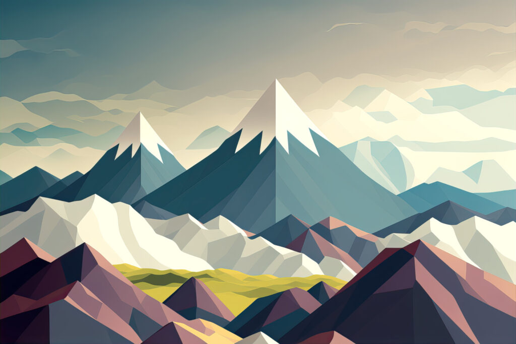 Montagne a sfaccettature — design completo