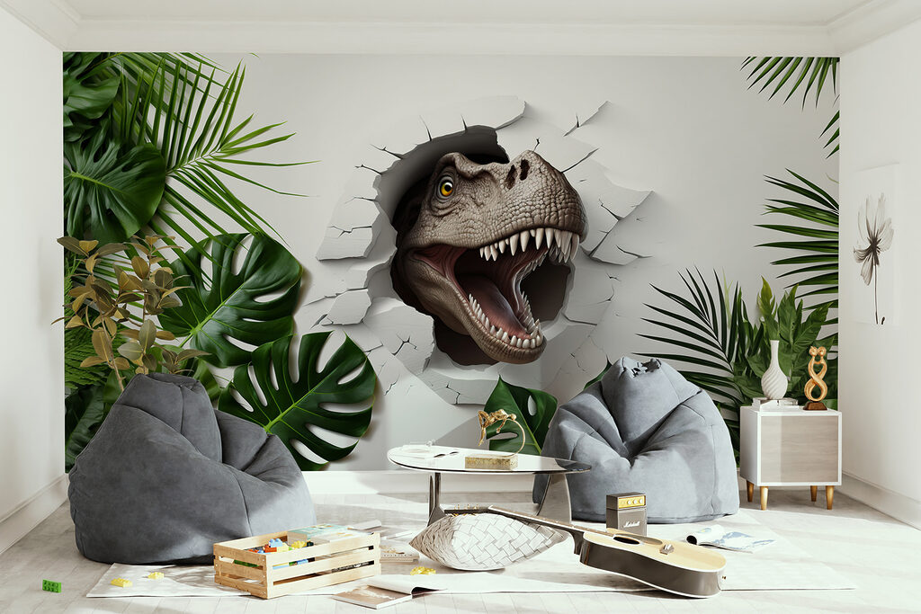 Dinosauro tra le foglie — ambiente 2