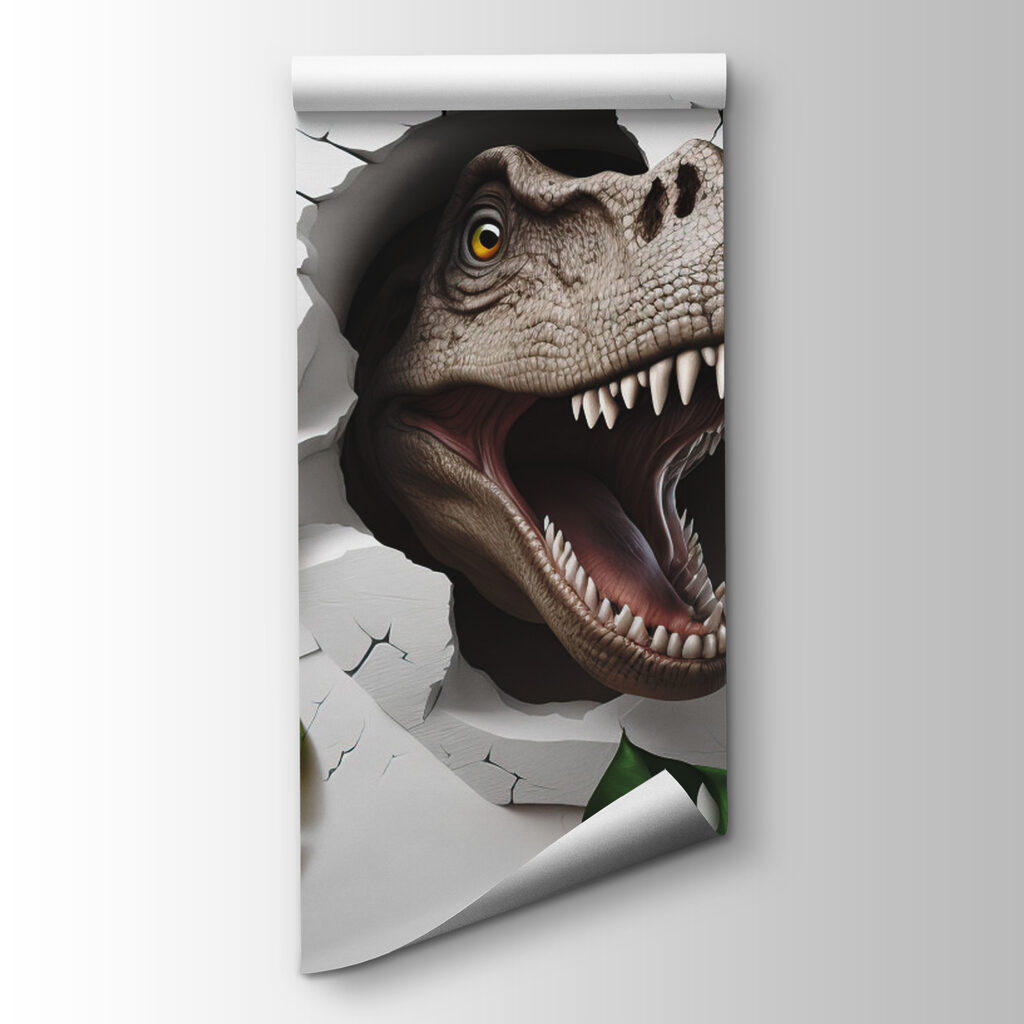 Dinosauro tra le foglie — vista del prodotto