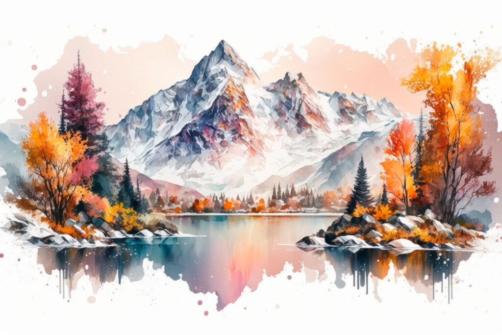 Colori d’autunno sul lago — design completo