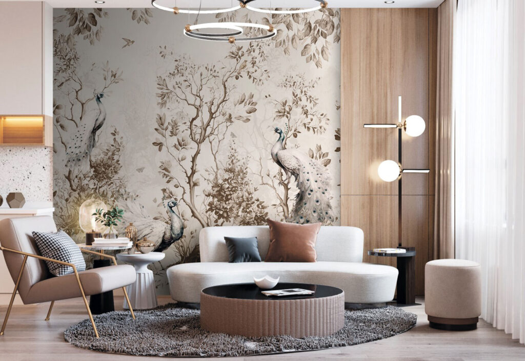 Pavoni tra gli alberi — ambiente 2