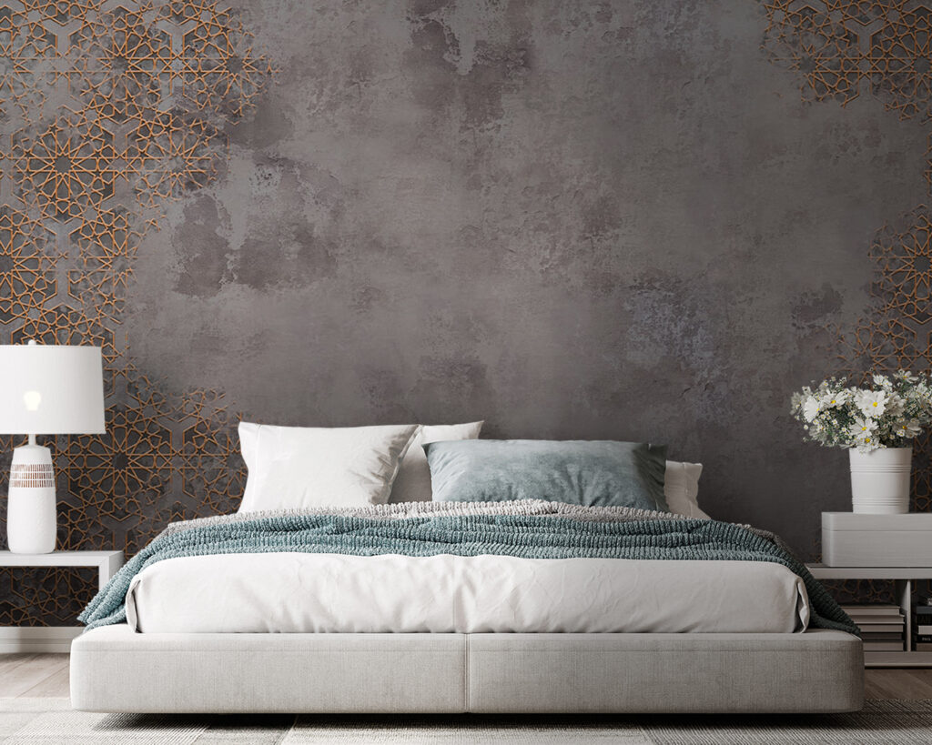 Ornamento dorato su grigio — ambiente 2