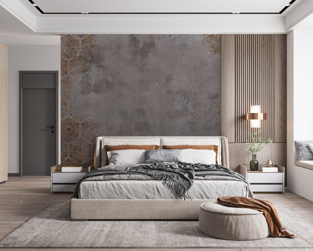 Ornamento dorato su grigio — ambiente 1
