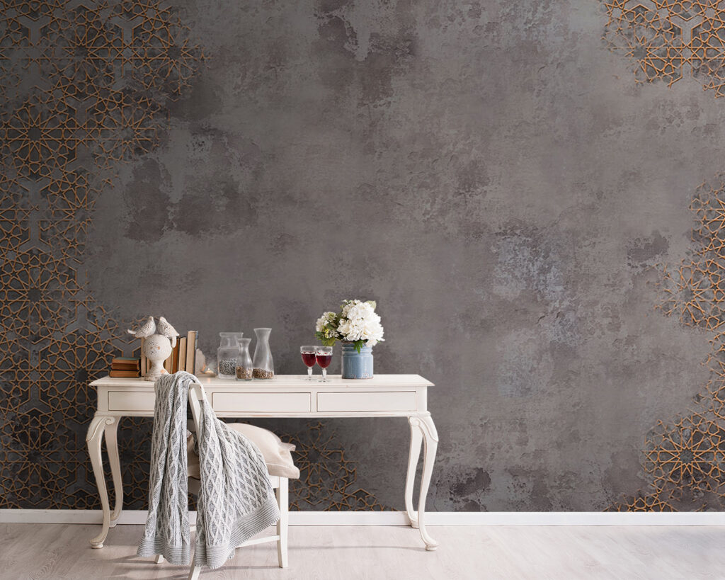 Ornamento dorato su grigio — ambiente 5
