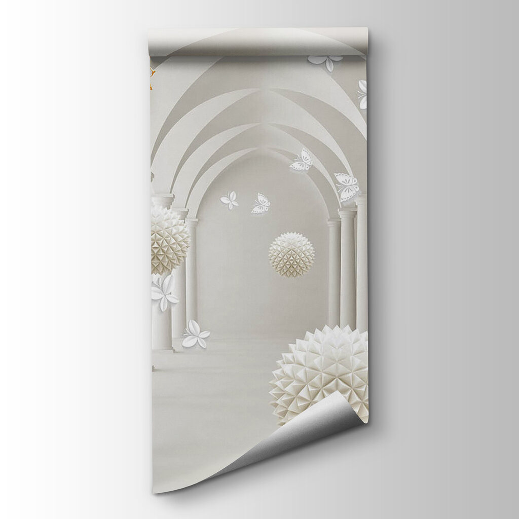 Sfere bianche sotto archi — vista del prodotto