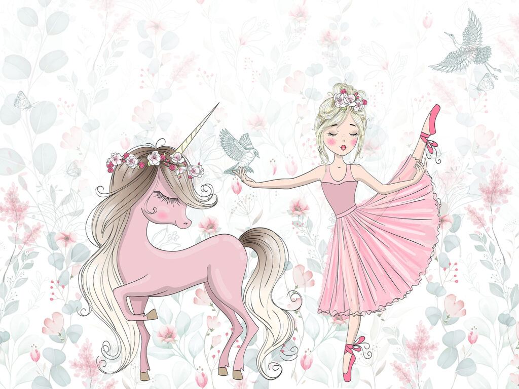 Ballerina e unicorno — design completo