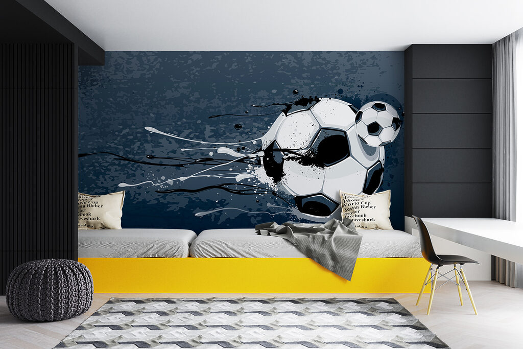 Pallone tra vernice blu — ambiente 5