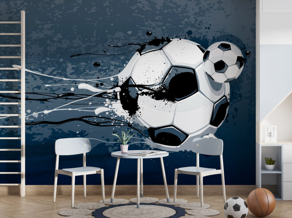 Pallone tra vernice blu — ambiente 2