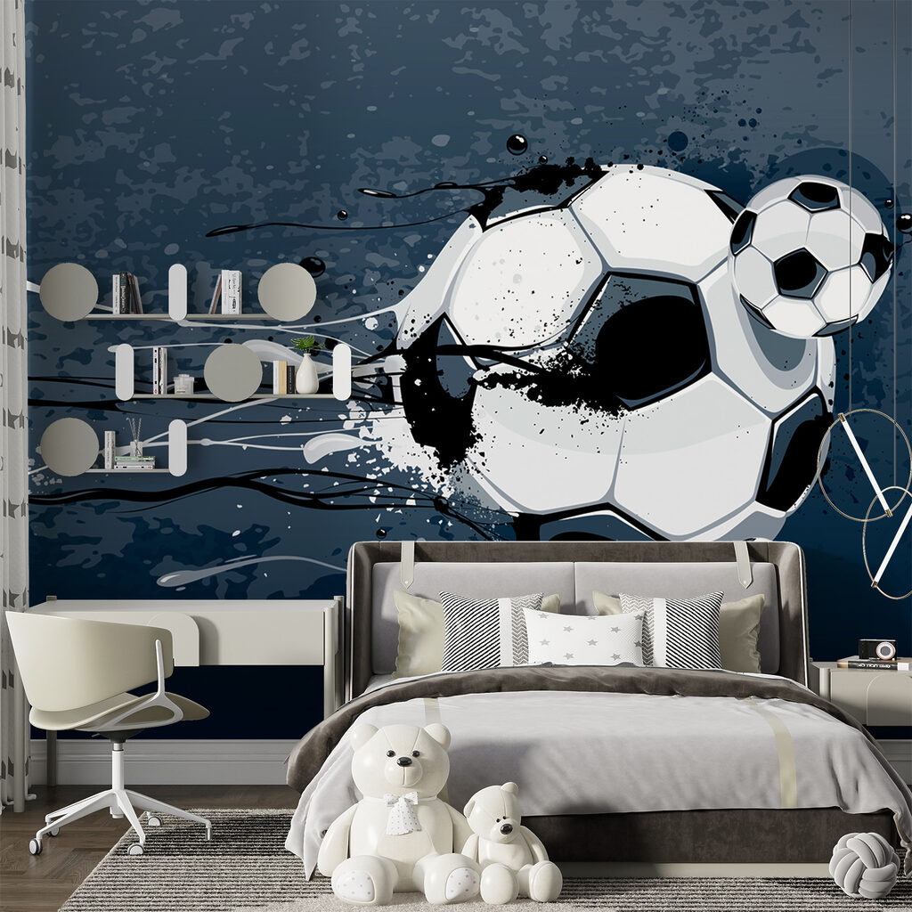 Pallone tra vernice blu — ambiente 6