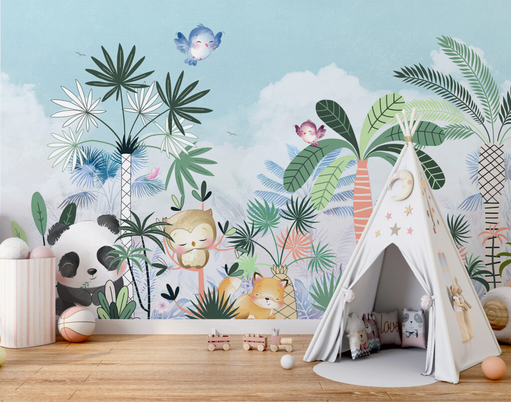 Panda tra le palme — ambiente 1