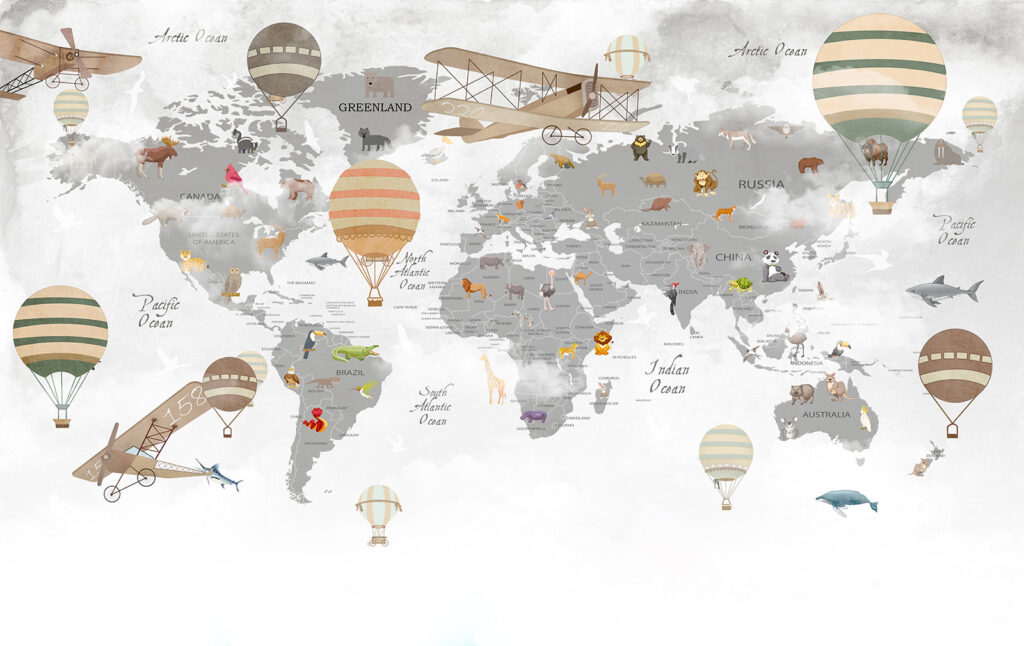 Mappa tra palloncini — design completo