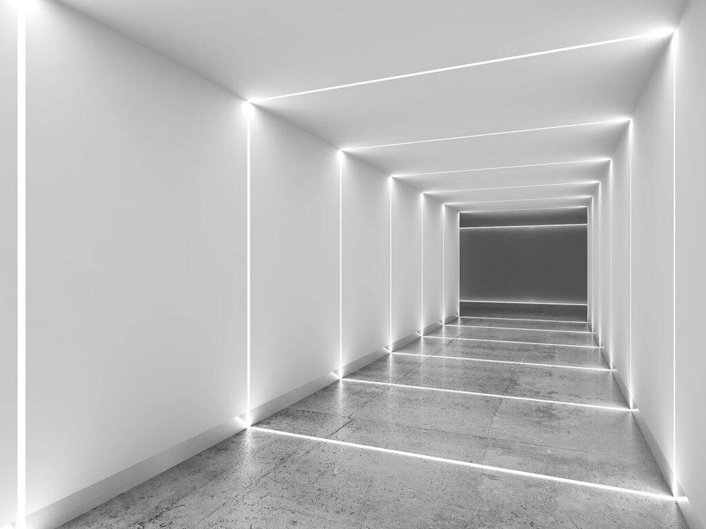 Linee di luce bianche — design completo