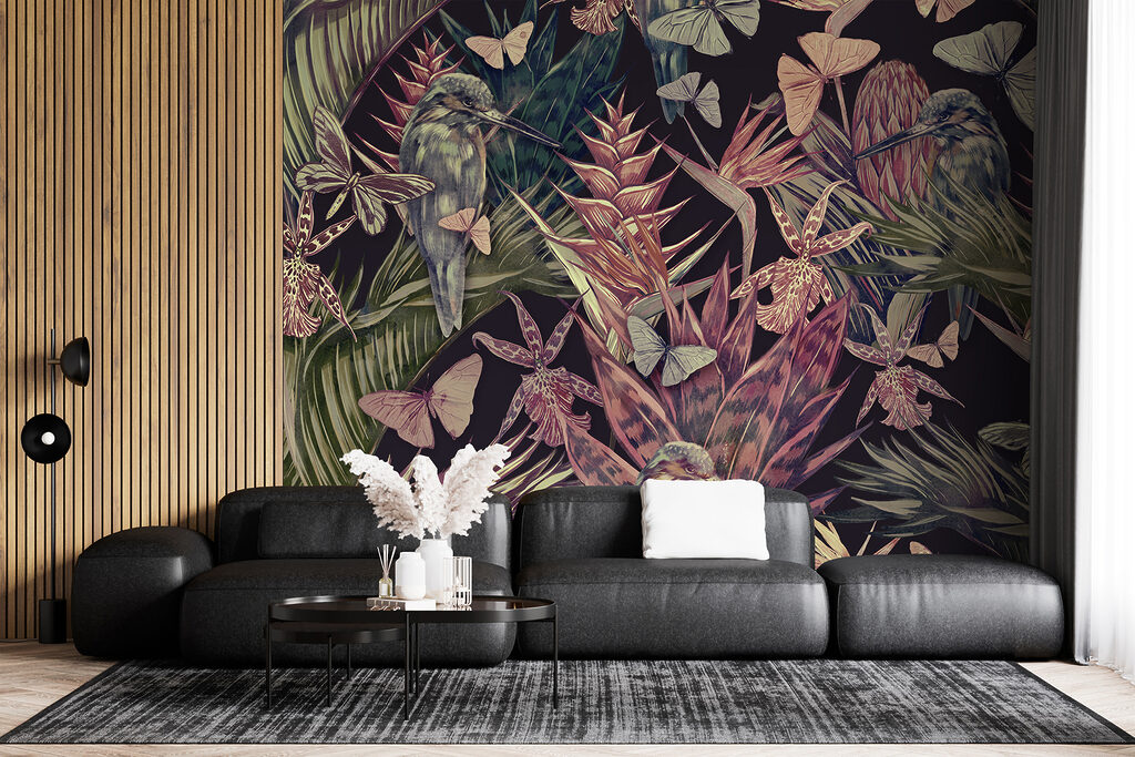 Pappagalli tra piante tropicali — ambiente 4