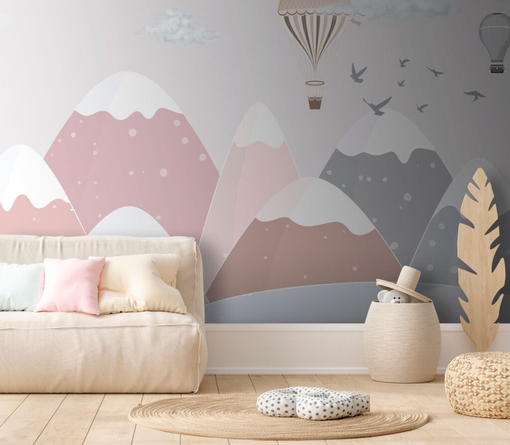 Mongolfiere su monti rosa — ambiente 2
