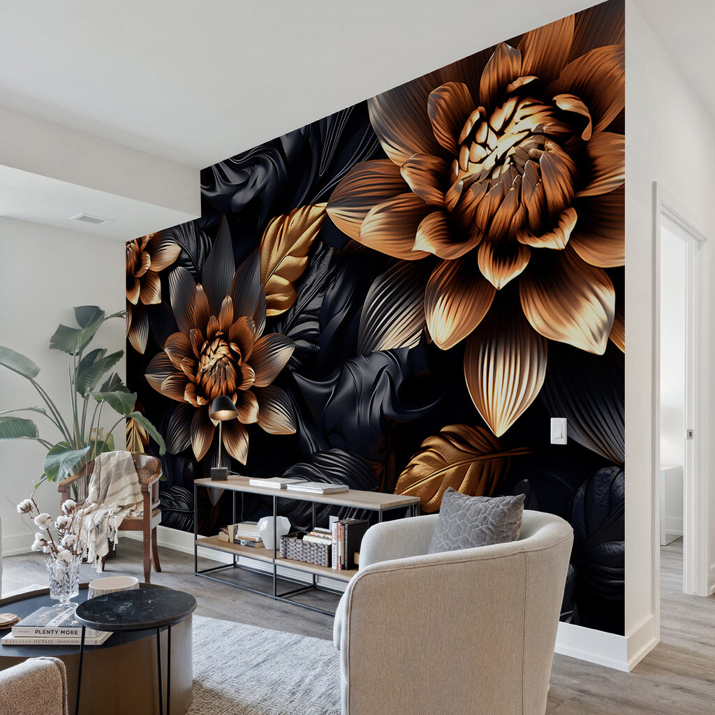 Fiori dorati tra foglie — ambiente 5