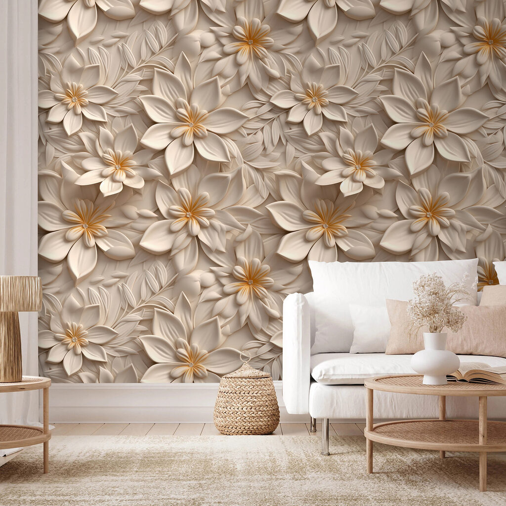 Rilievo di fiori bianchi — ambiente 6