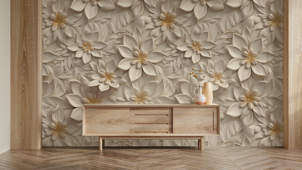 Rilievo di fiori bianchi — ambiente 5