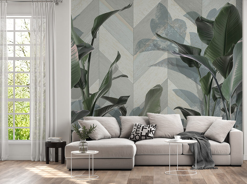Foglie su forme oblique — ambiente 3