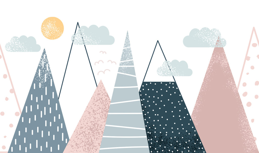 Picchi pastello a motivi — design completo