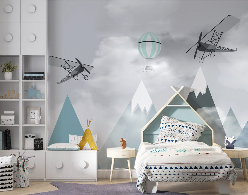 Aerei sopra montagne turchesi — ambiente 1